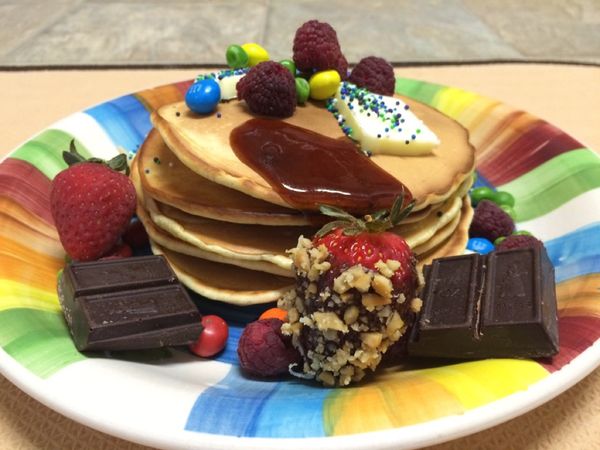 Delicious Strawberry Chocolate Pancakes